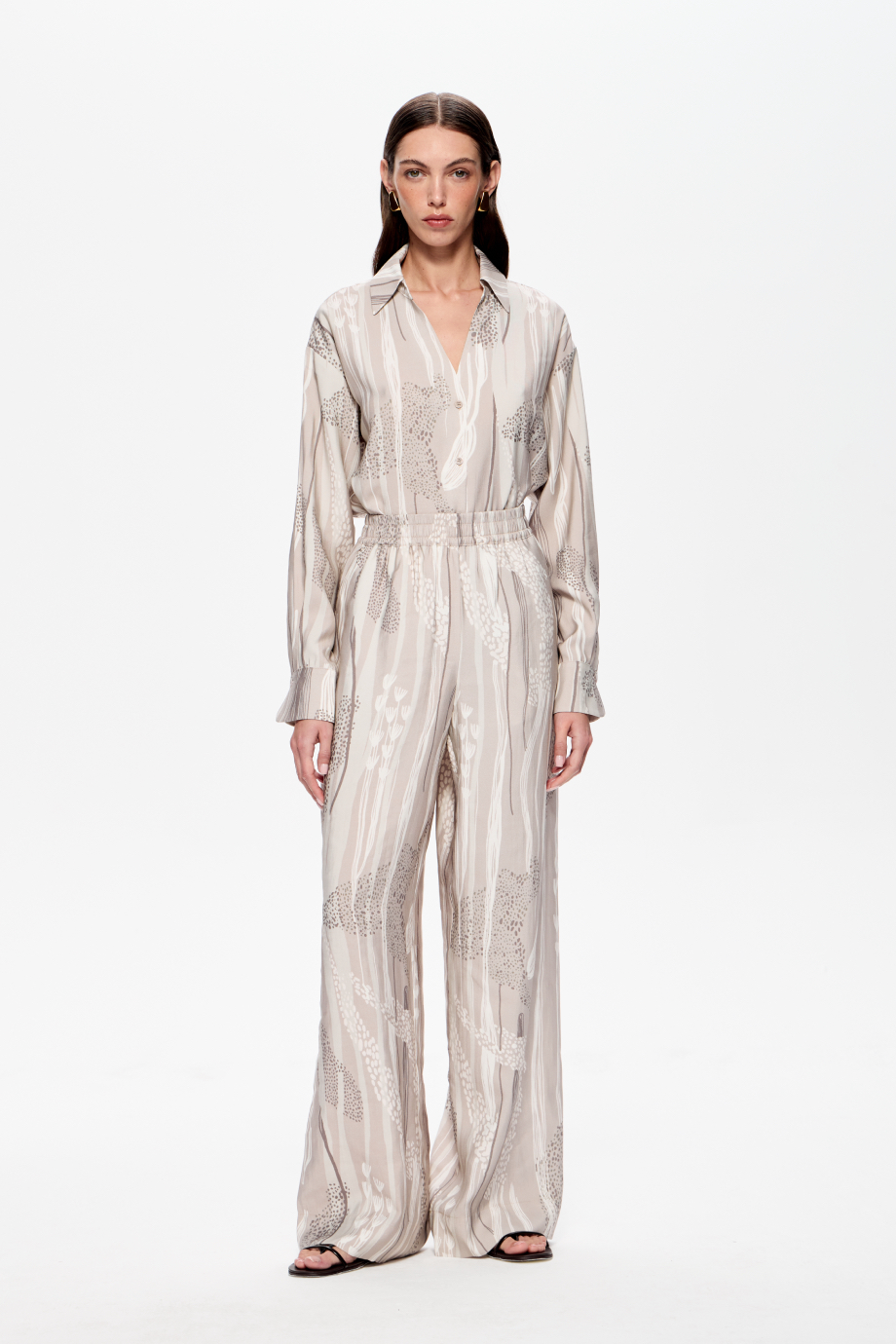 Брюки на резинке с принтом Брюки на резинке с принтом