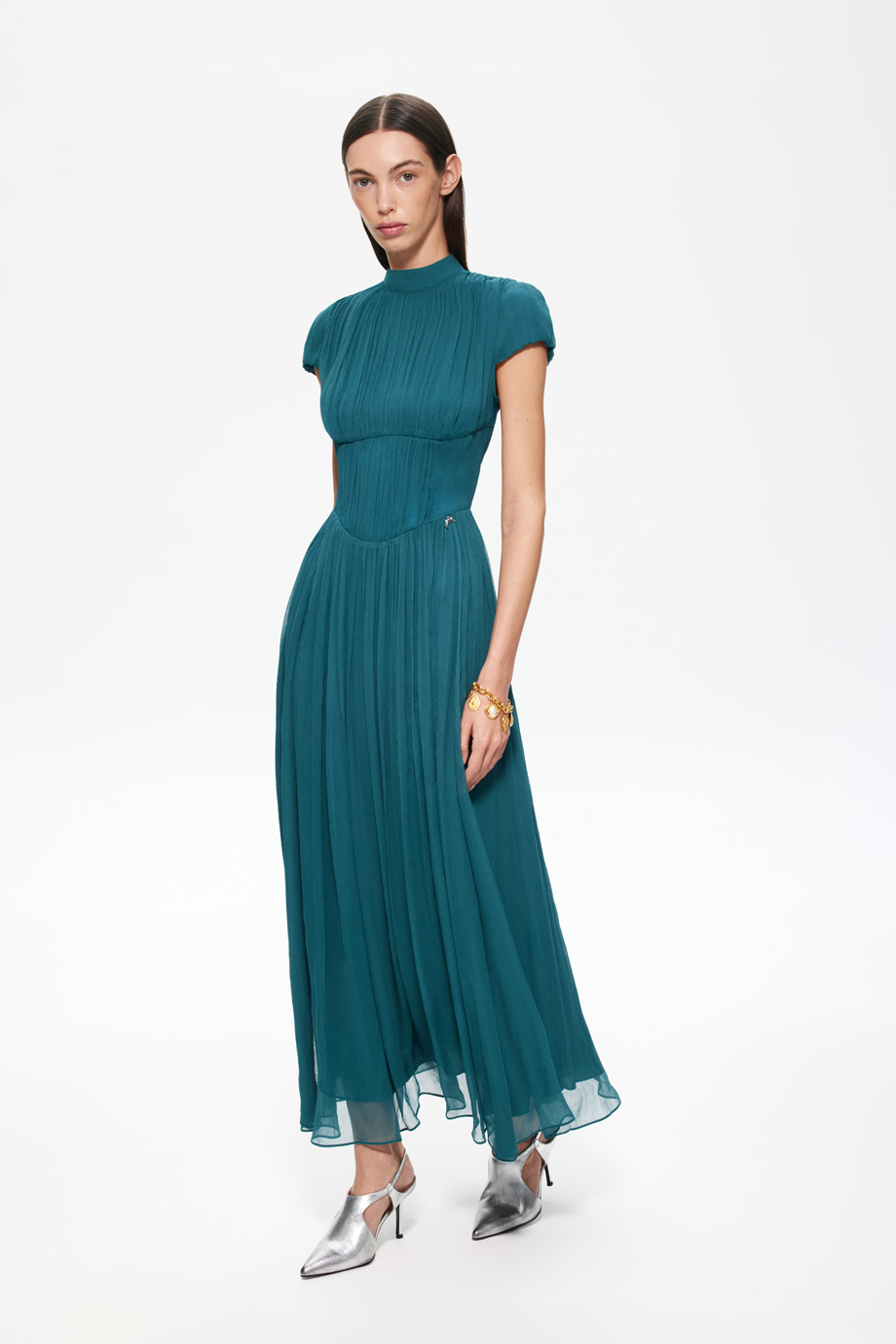 Платье на корсетной основе из шифона