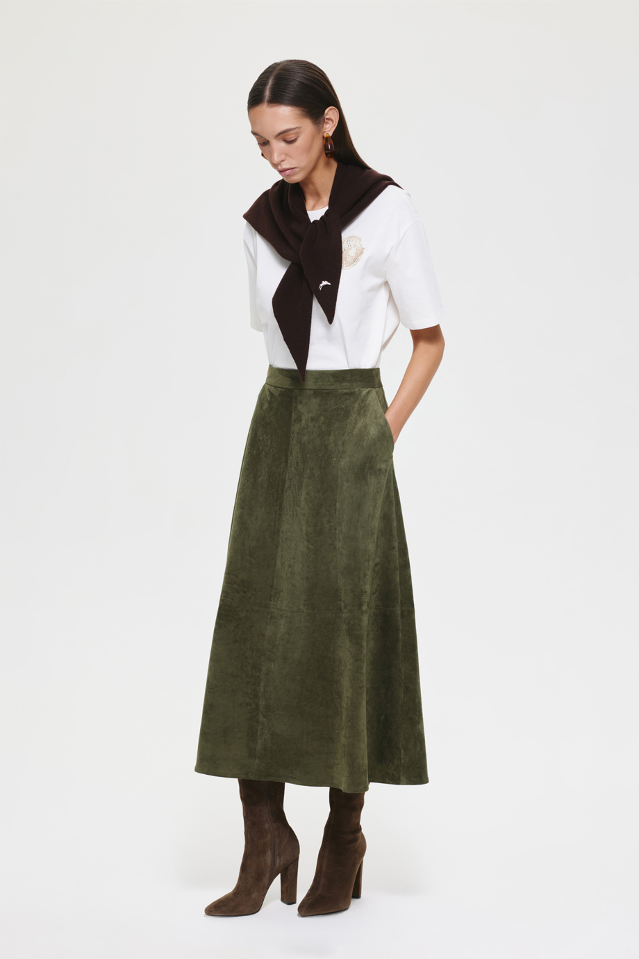 Юбка из экозамши