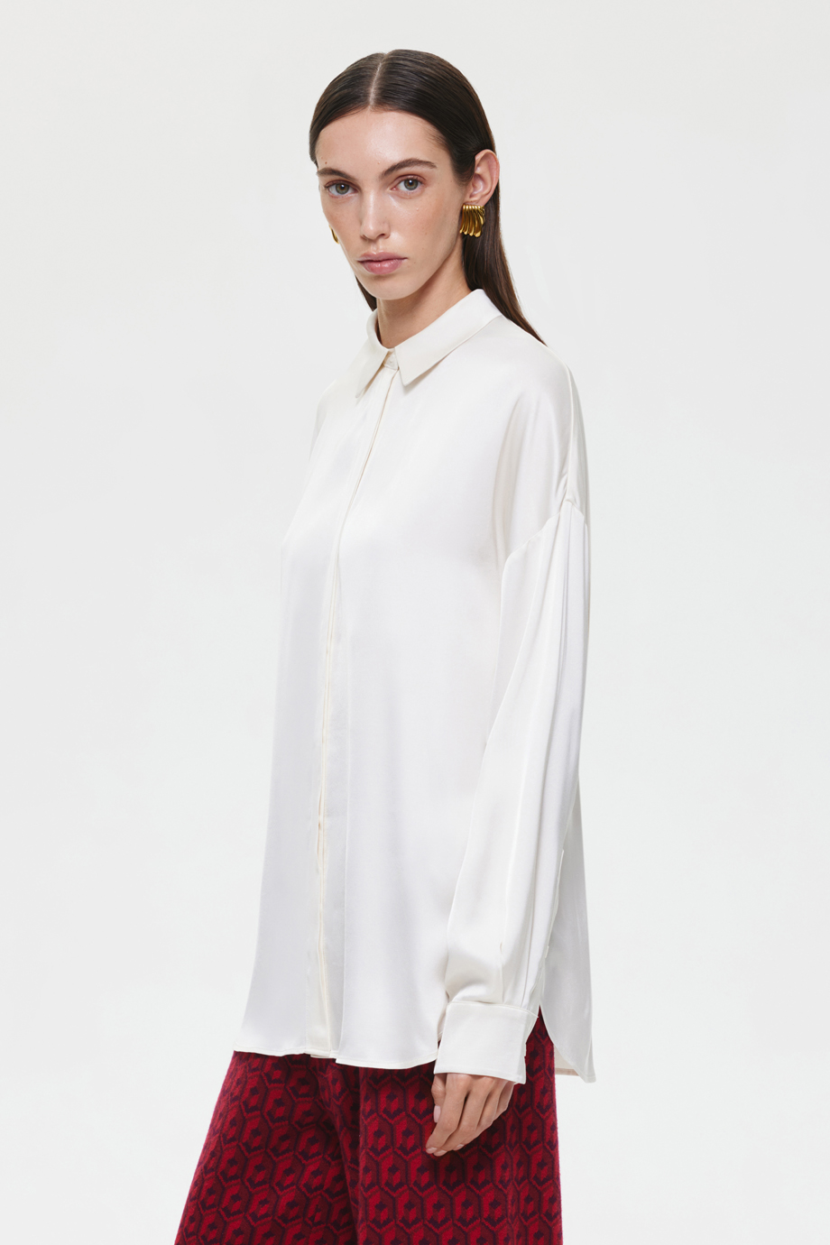 Блузка из вискозного сатина