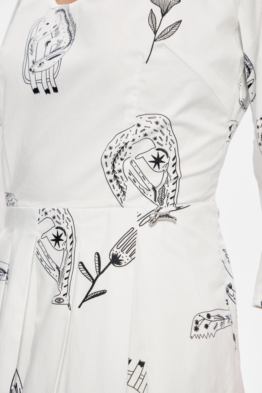 Платье хлопковое с принтом