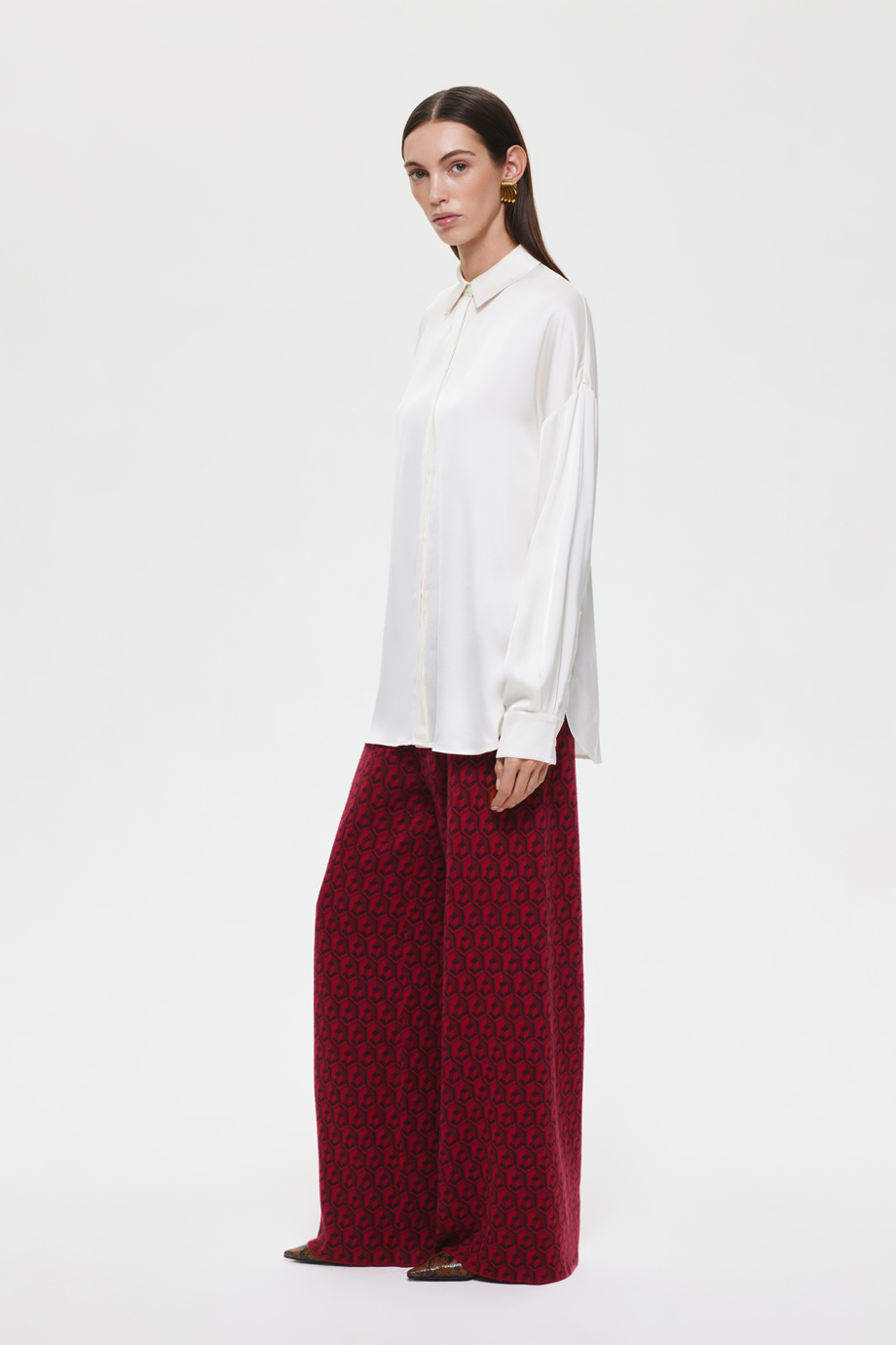 Блузка из вискозного сатина