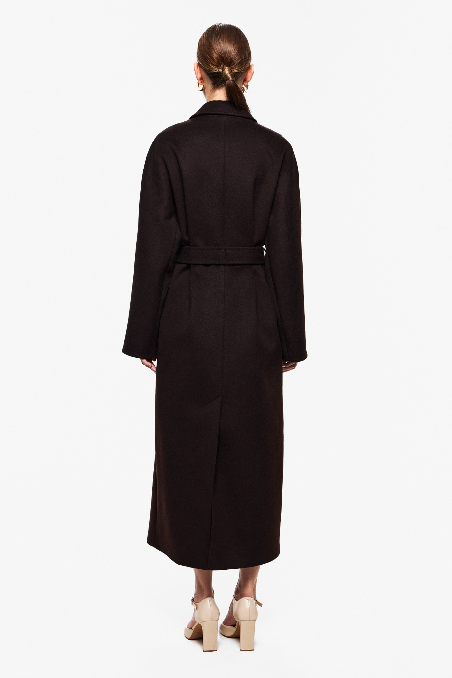 Пальто из шерсти и шелка