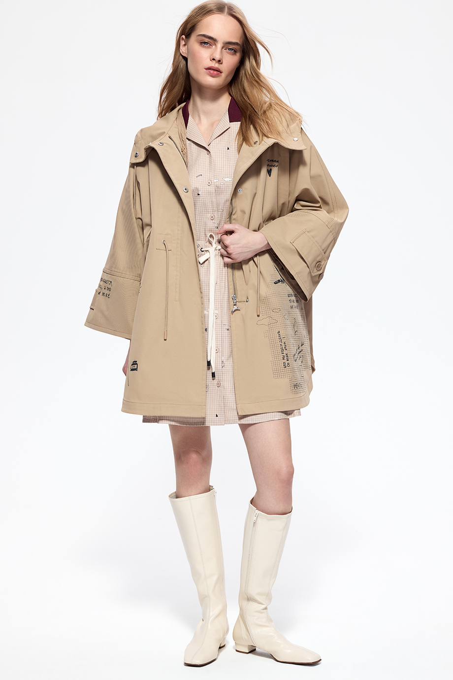 Парка-трансформер с принтом