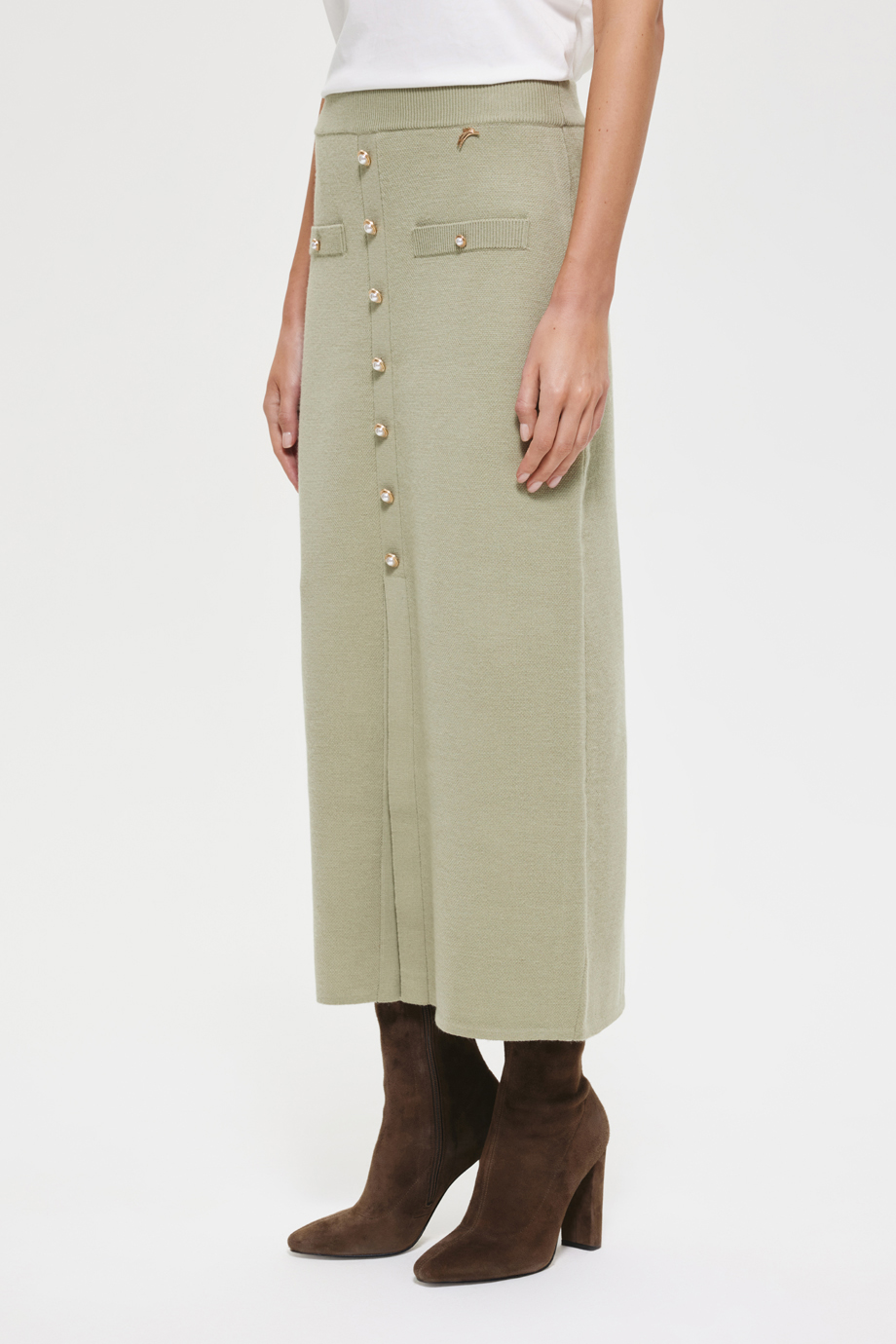 Юбка-карандаш вязаная