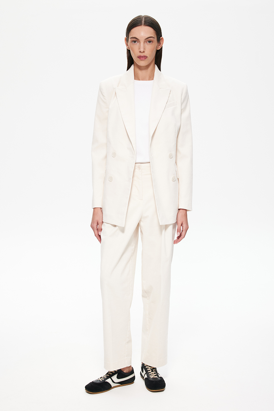 Жакет двубортный из вельвета