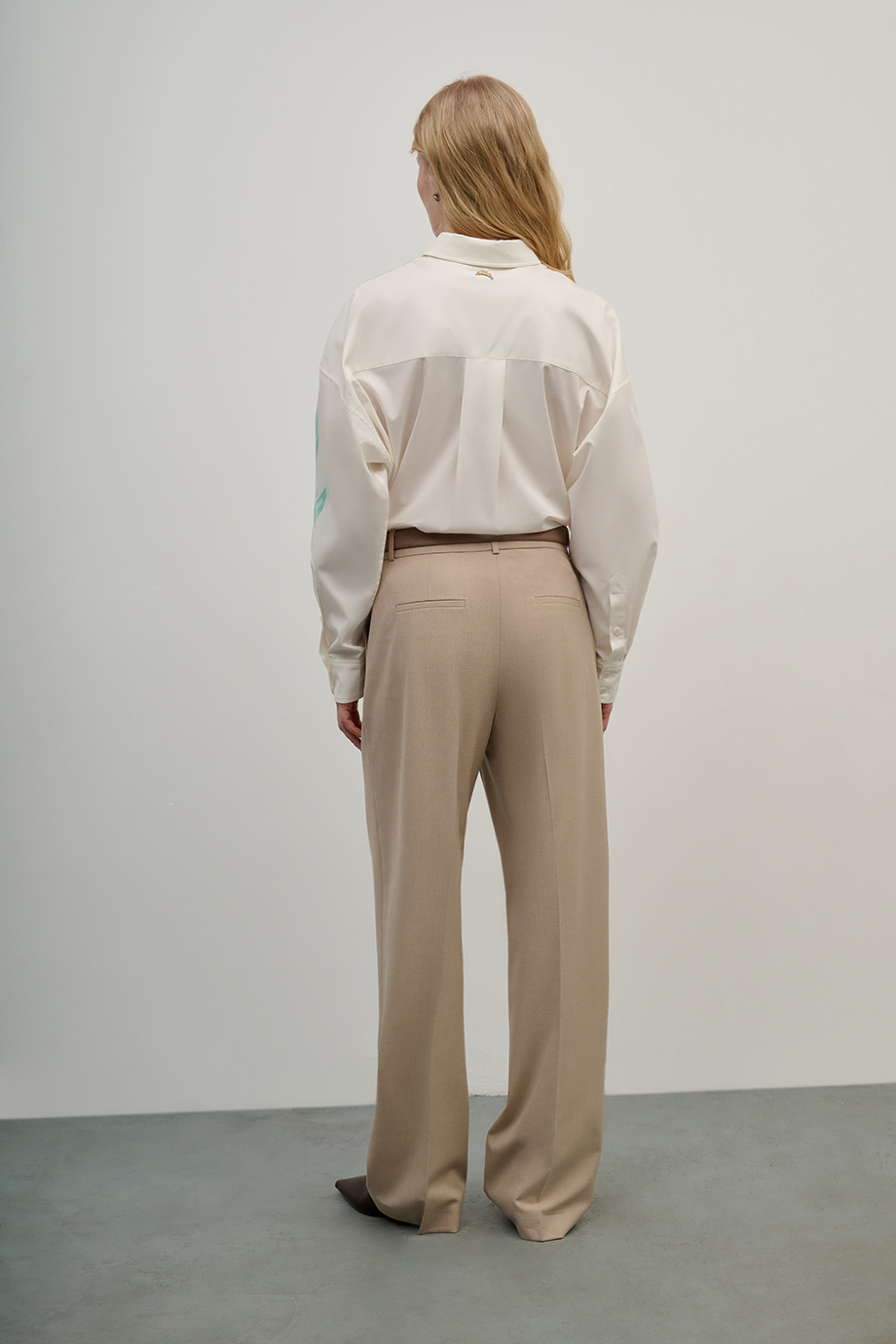 Рубашка свободная с принтом