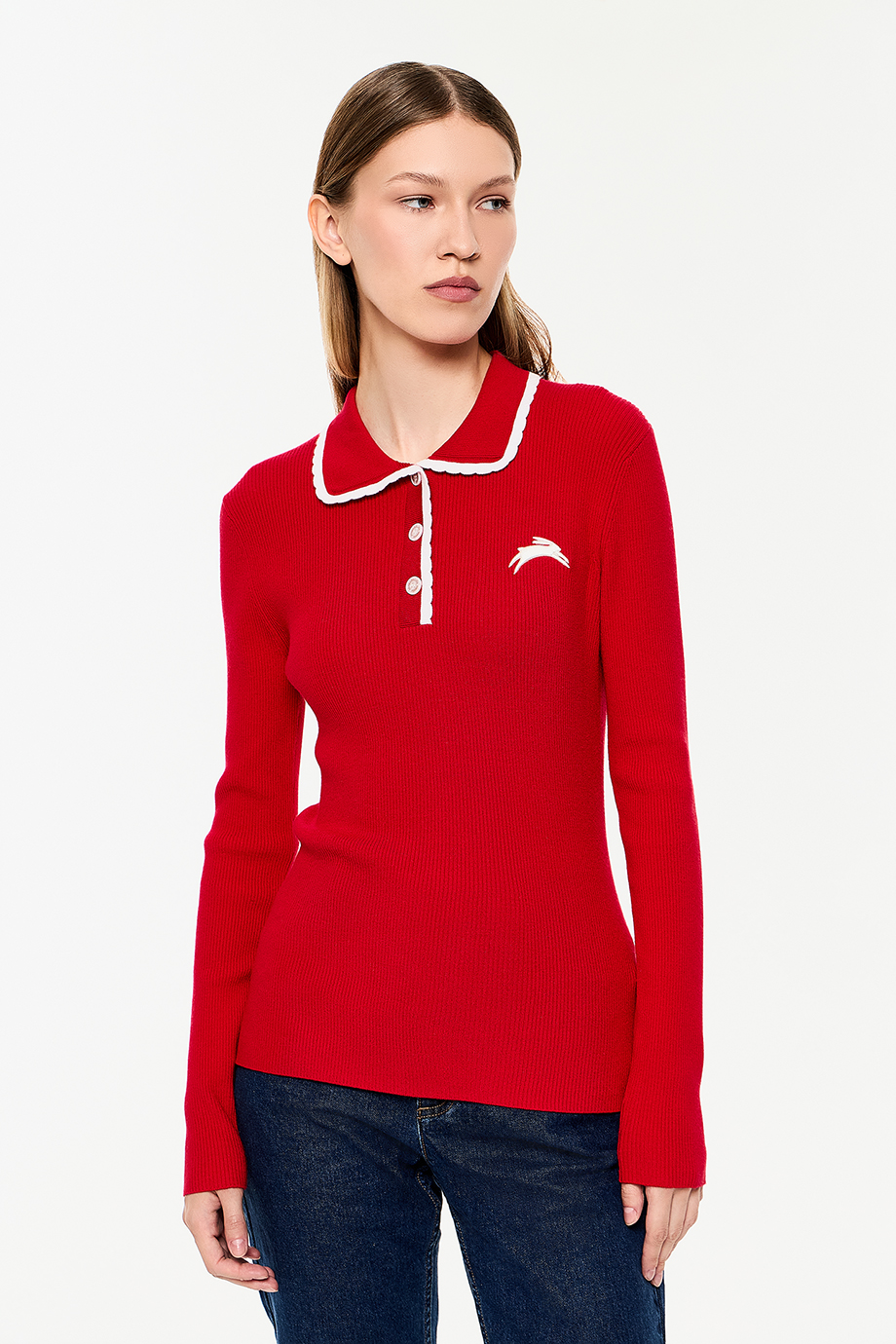 Джемпер-поло с вышивкой Джемпер-поло с вышивкой