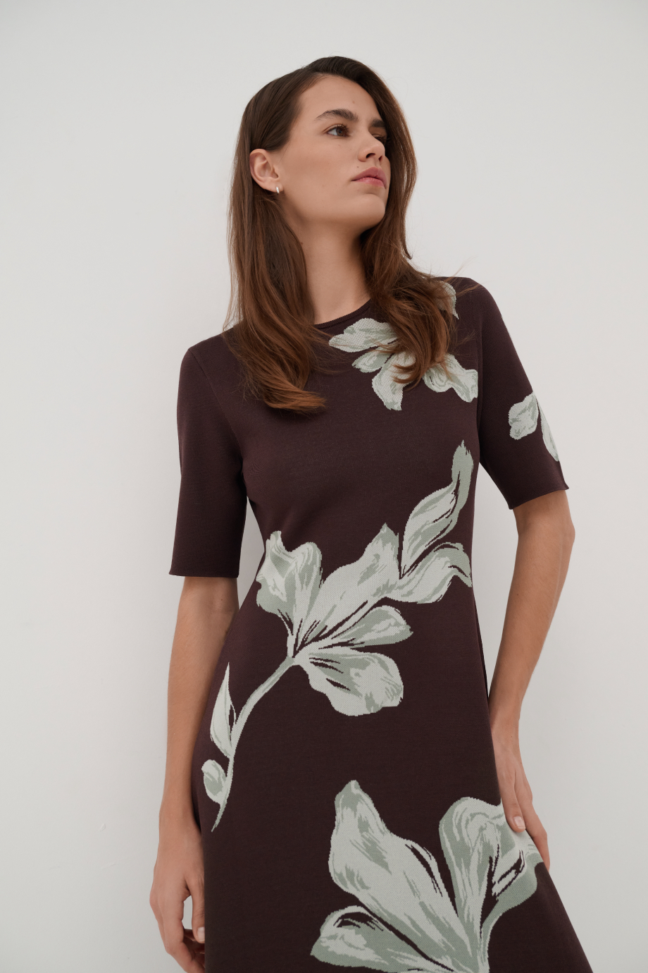 Платье с жаккардовым рисунком