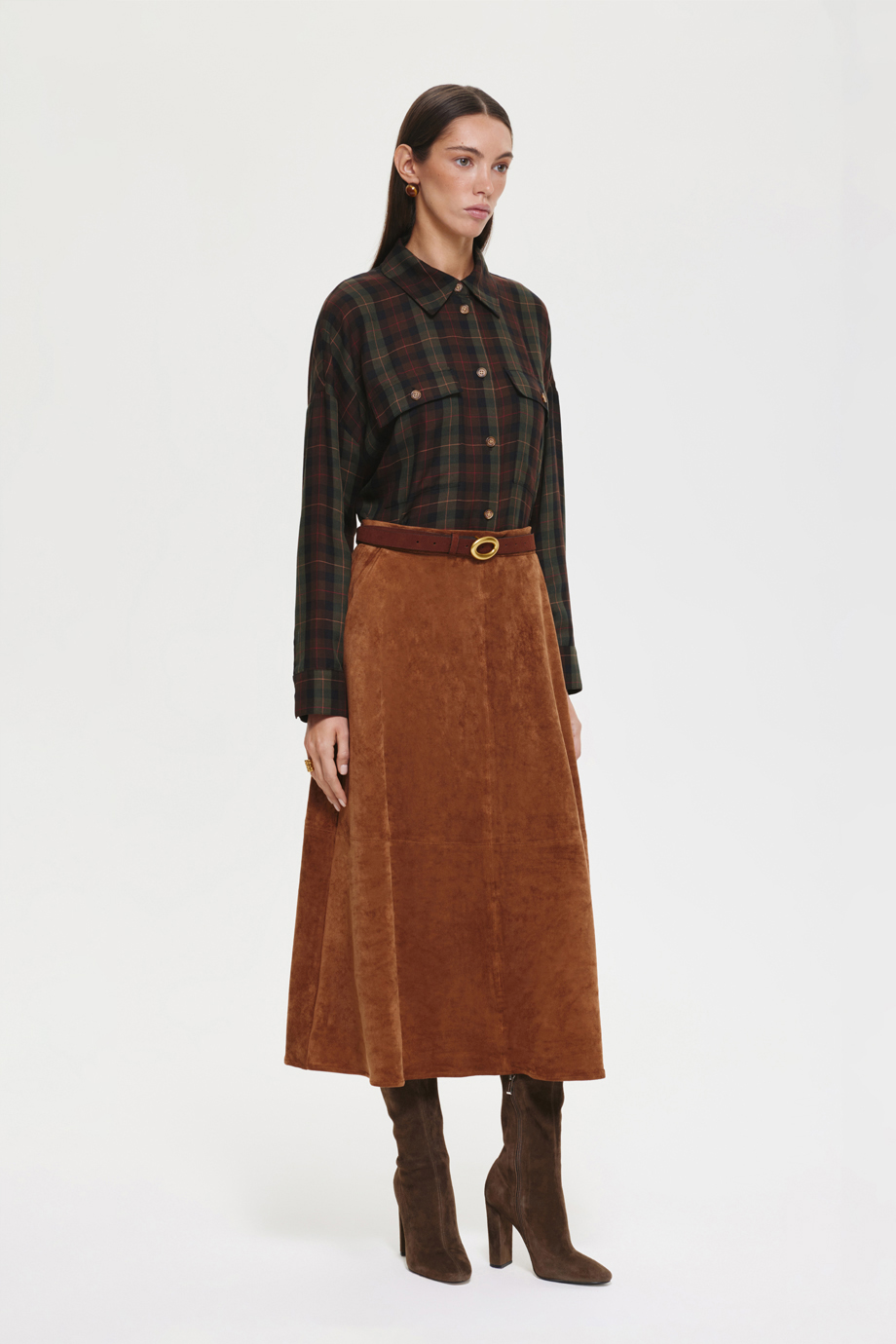 Юбка из экозамши