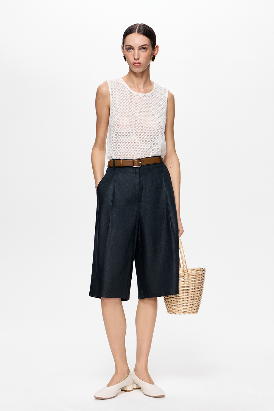 Шорты-бермуды льняные Шорты-бермуды льняные