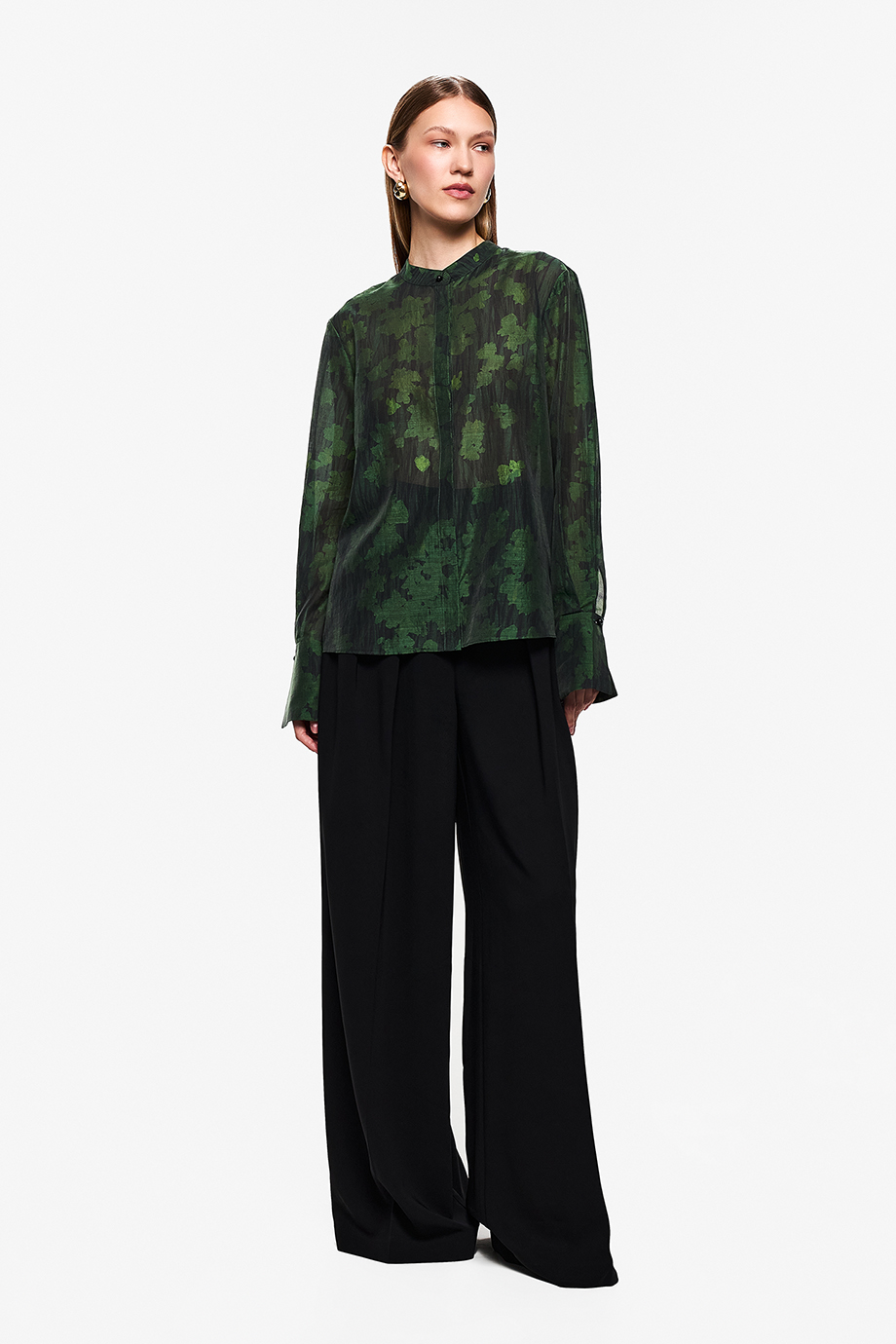 Блузка из тенселя с принтом