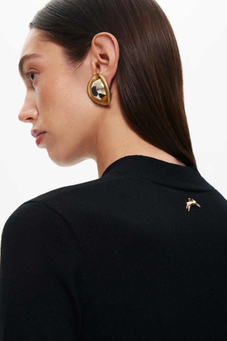 Платье из тонкой шерсти с бантом