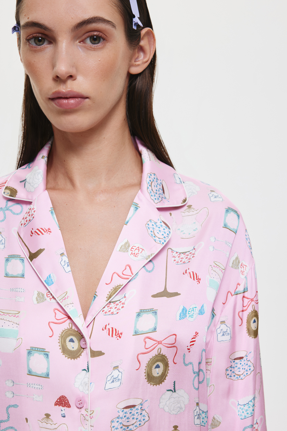 Блузка пижамная с принтом