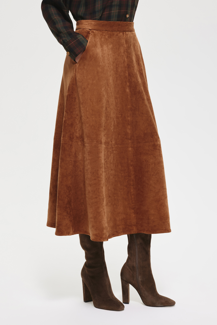 Юбка из экозамши