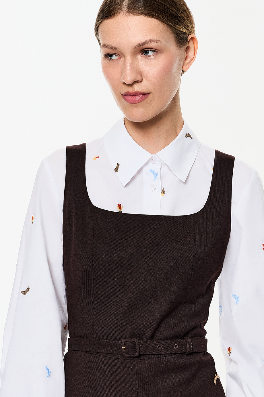 Сарафан из костюмной ткани