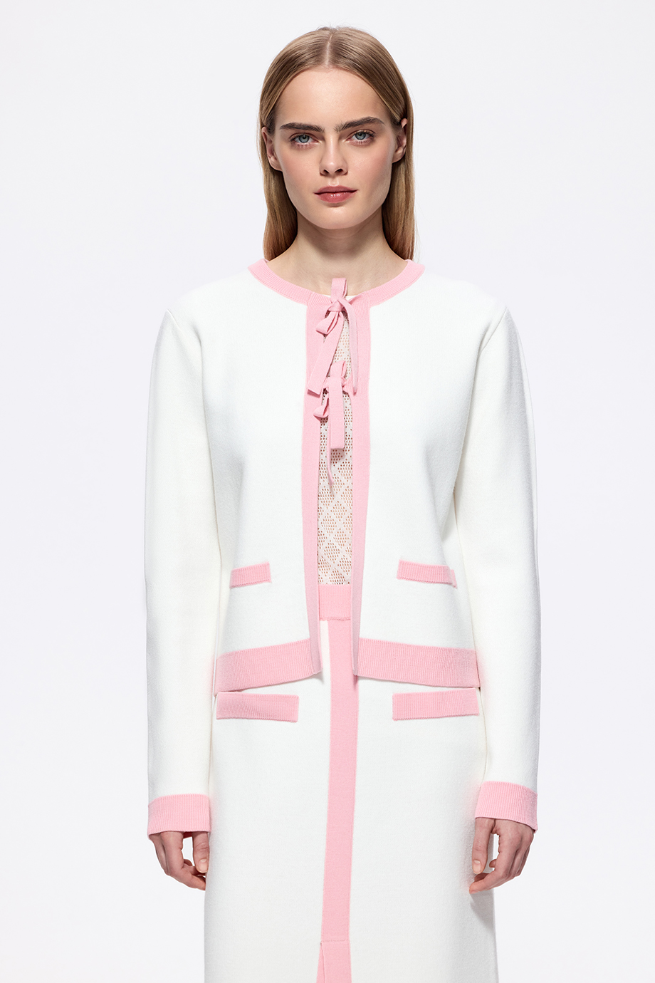 Кардиган с завязками-бантами Кардиган с завязками-бантами