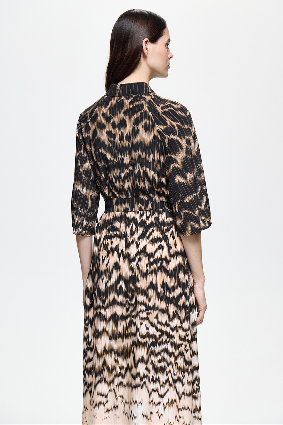 Платье-рубашка с купонным принтом