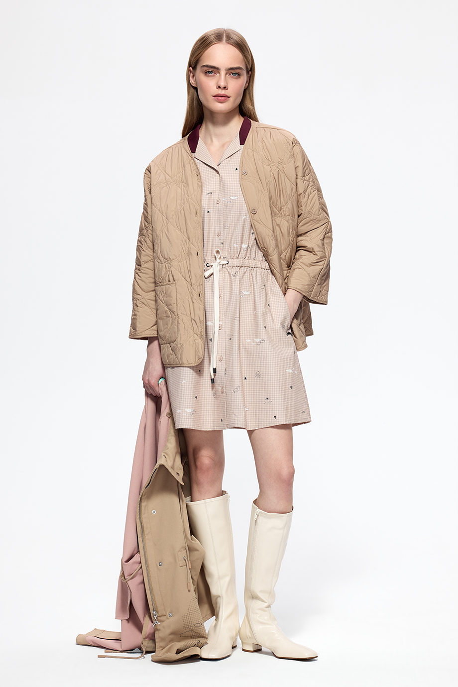 Парка-трансформер с принтом