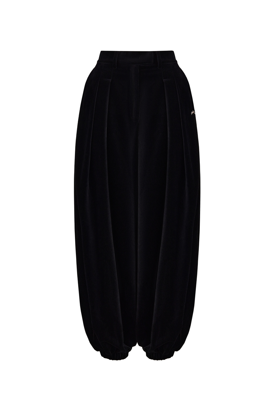 Брюки-баллон из хлопкового бархата