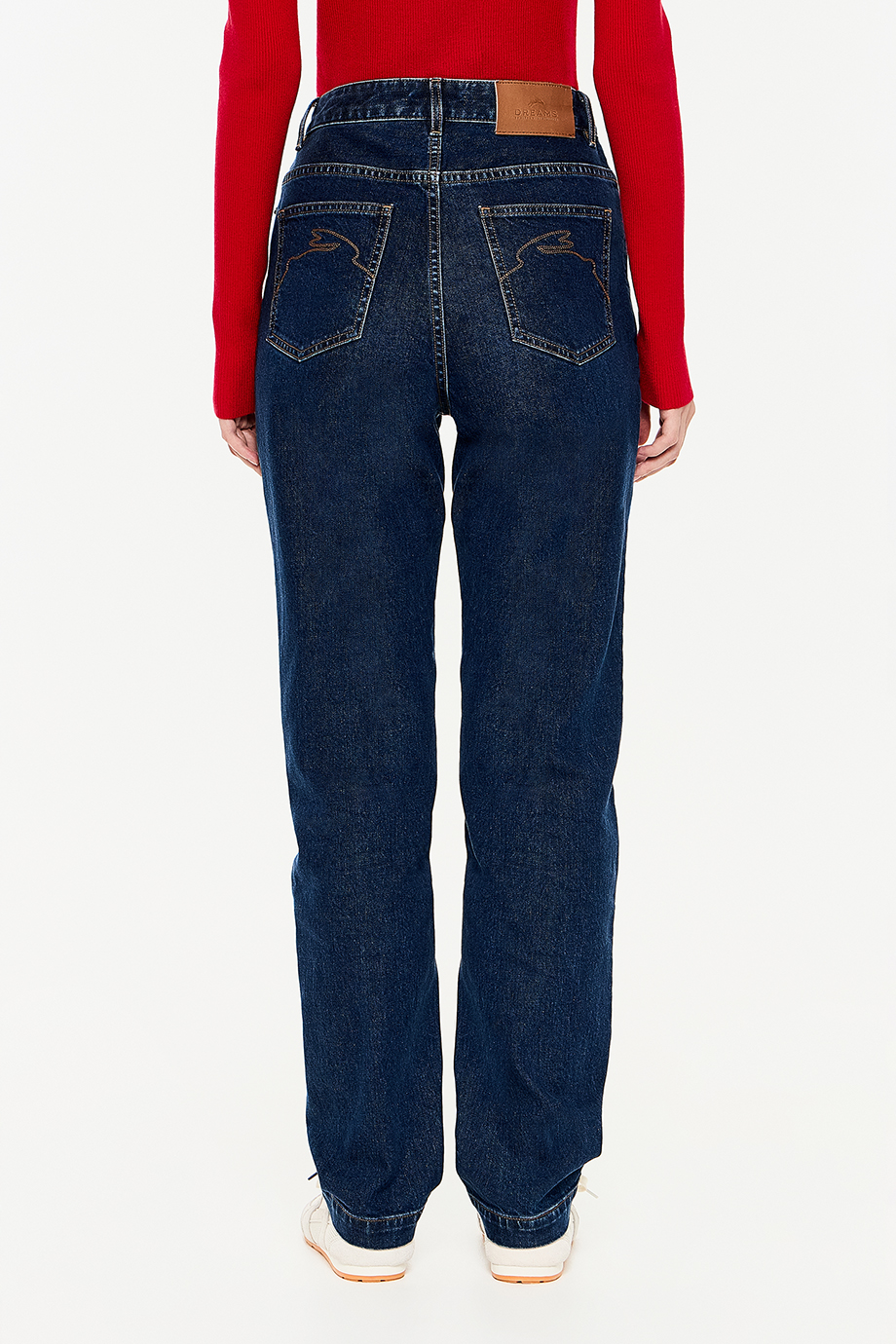 Джинсы Straight с вышивкой