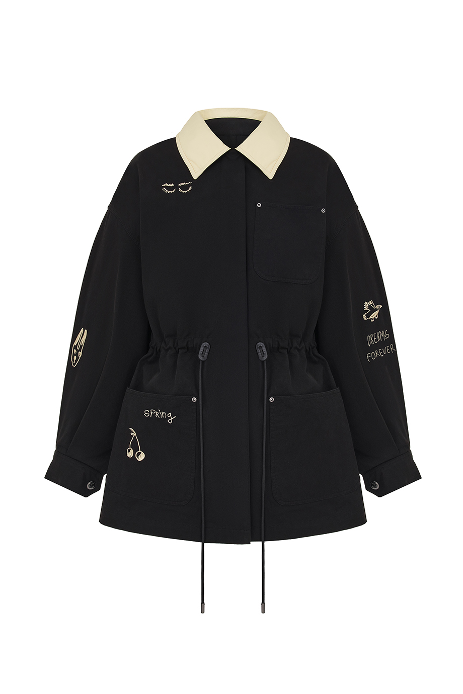 Парка-трансформер с вышивкой