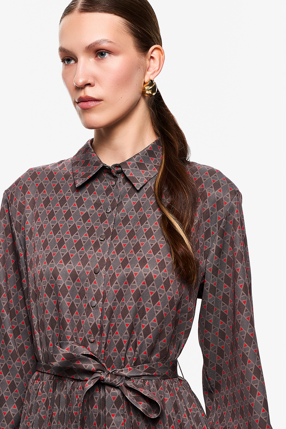 Платье с юбкой-плиссе