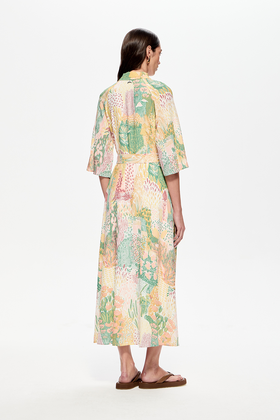 Платье-рубашка с принтом