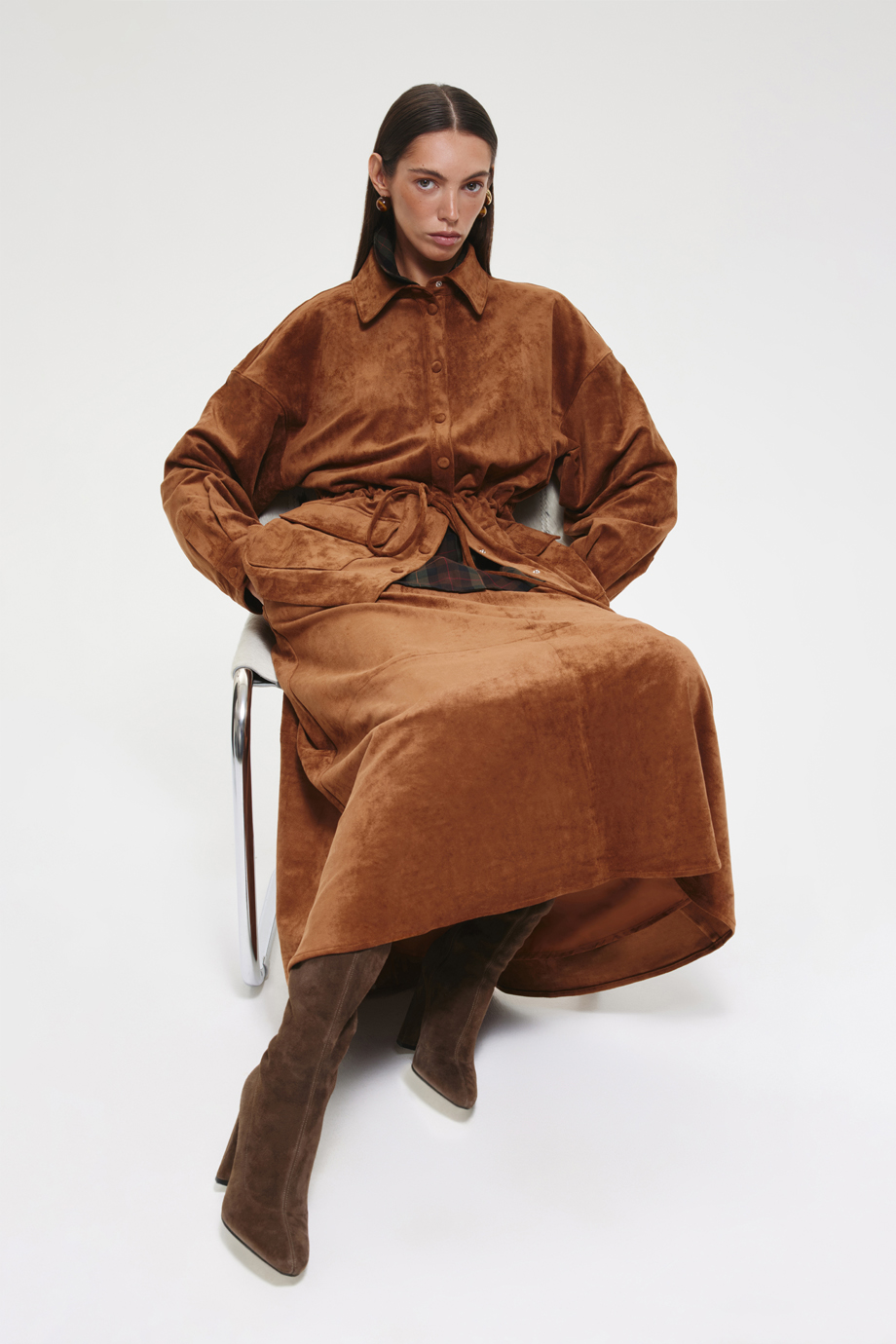 Юбка из экозамши