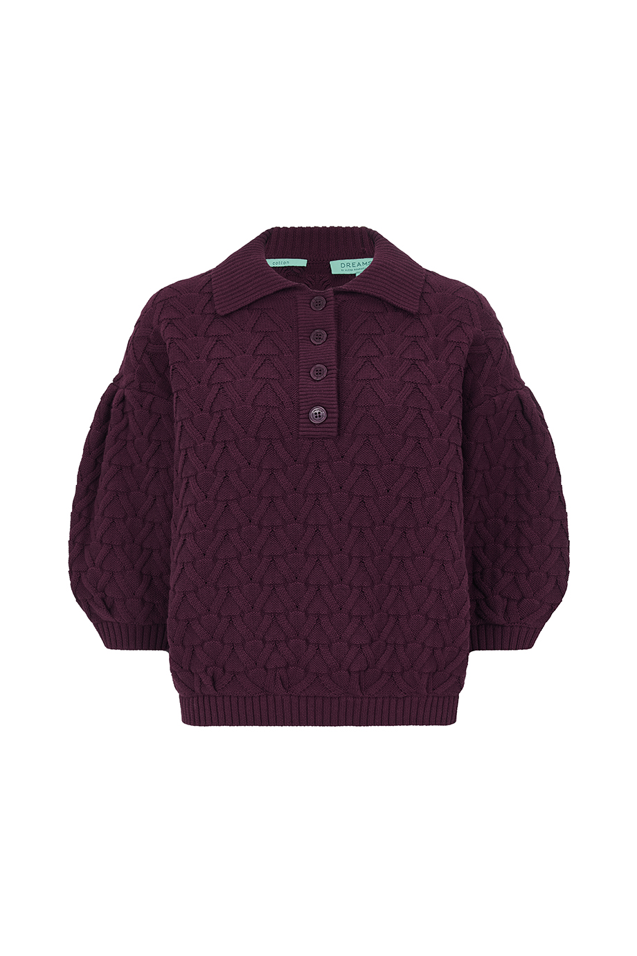 Джемпер-поло ажурный