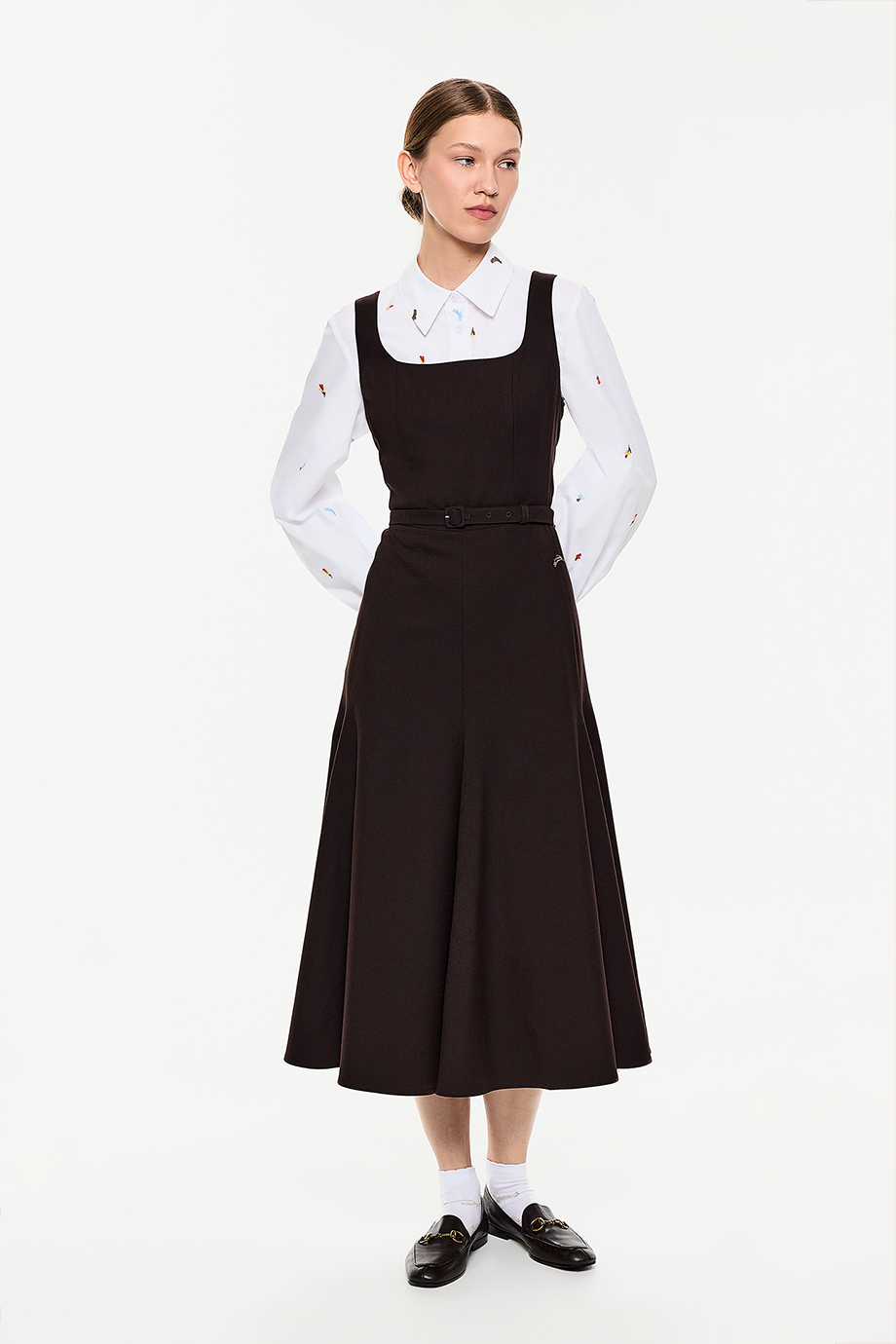 Сарафан из костюмной ткани